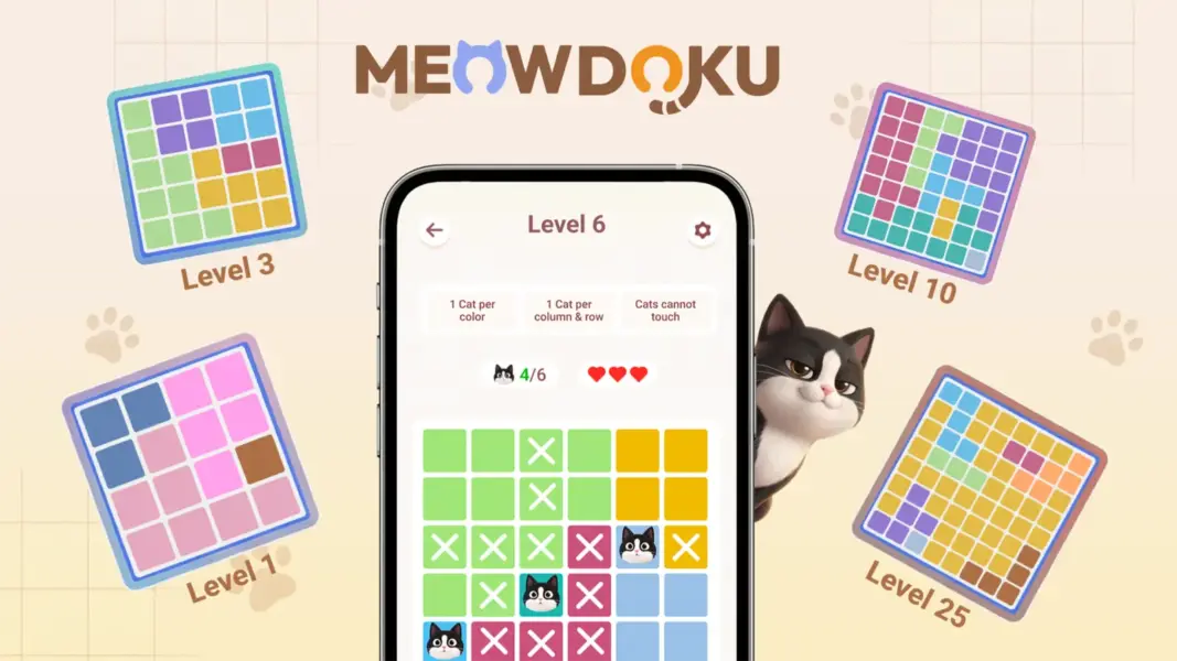 تصویر ۸ از بازی Meowdoku: Brain Puzzle Games